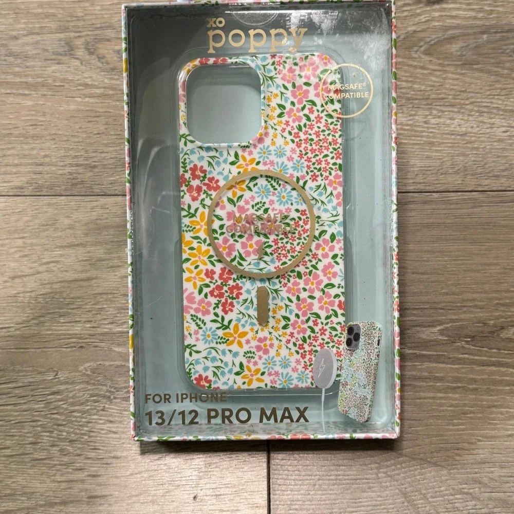 XO Poppy for iPhone 13/12 Pro Max MagSafe Floral Phone Case NIB
